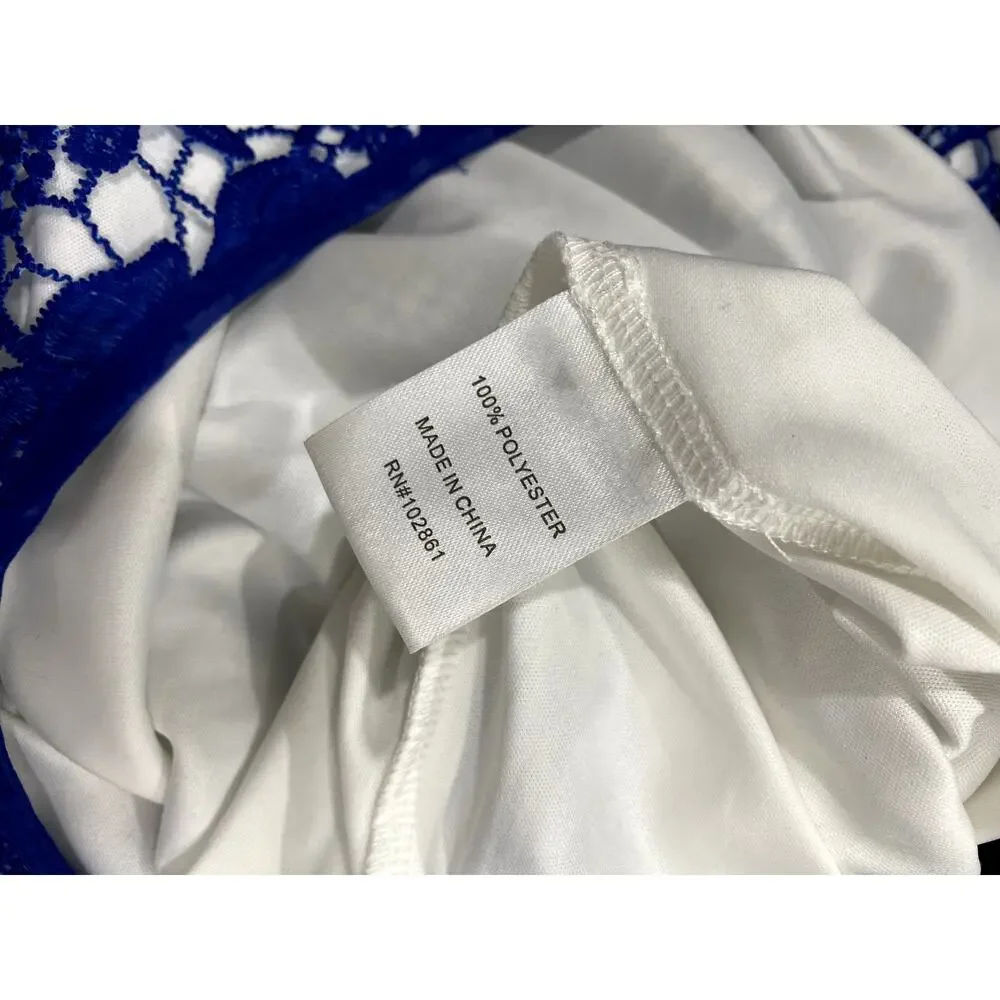 Adore Blue to white Ombre Lace Sleeveless Dress Size Small - Picture 9 of 11